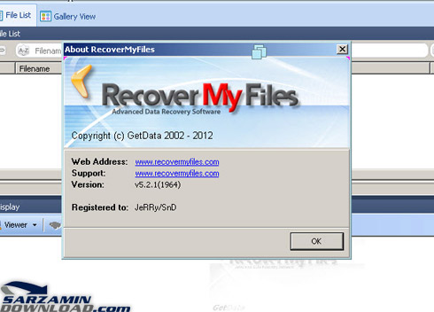 نرم افزار بازگرداندن اطلاعات از بین رفته - GetData Recover My Files Pro 5.2