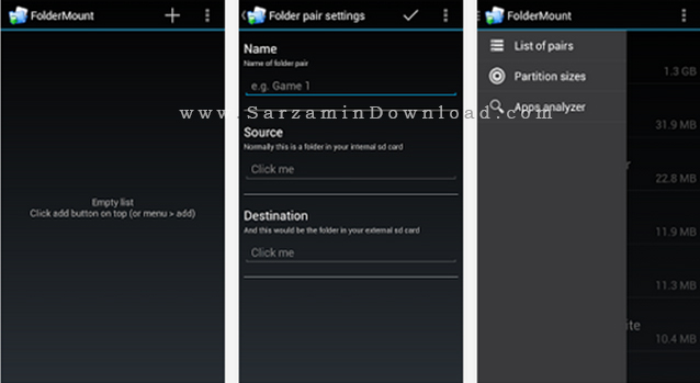 نرم افزار انتقال برنامه ها به مموری کارت (برای اندروید) - FolderMount Premium 2.9.9 Android