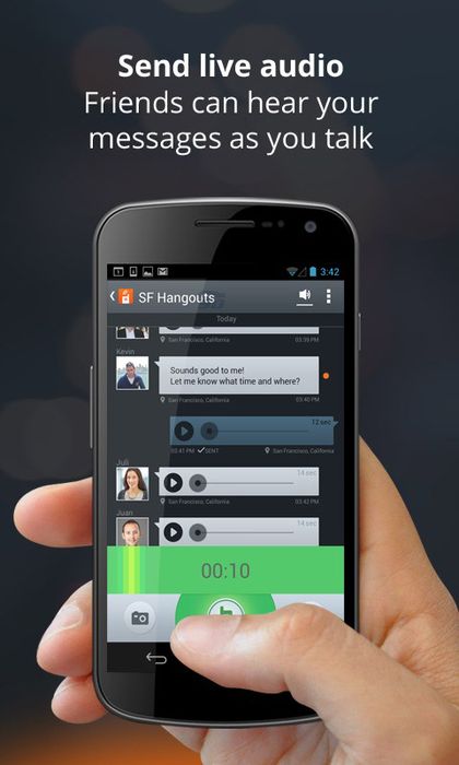 نرم افزار مسنجر، واکی تاکی وکسر برای اندروید - Voxer Walkie-Talkie PTT 2.0.0.0009 Android