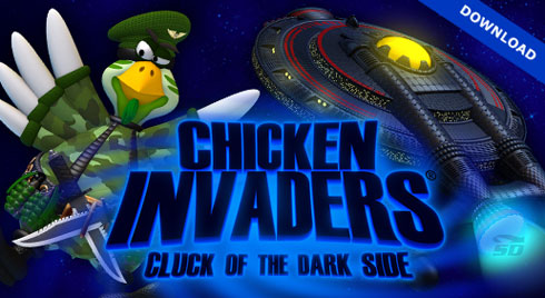 بازی حمله مرغ ها برای کامپیوتر - Chicken Invaders 5 Cluck of the Dark Side PC Game