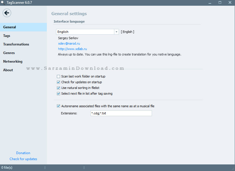 نرم افزار گذاشتن عکس روی آهنگ - TagScanner 6.0.7