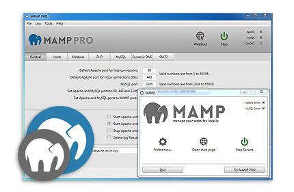 نرم افزار شبیه سازی سرور (برای ویندوز) - MAMP & MAMP PRO 4.1.1.18927 Windows