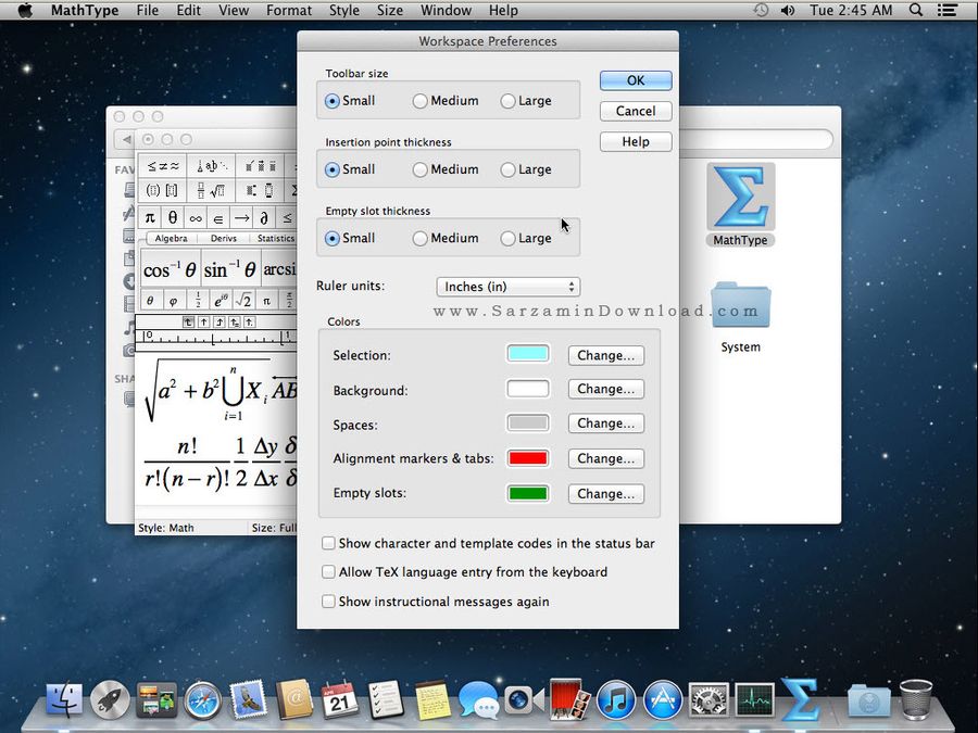 نرم افزار تایپ فرمول های ریاضی (برای ویندوز) - MathType 6.9c Windows