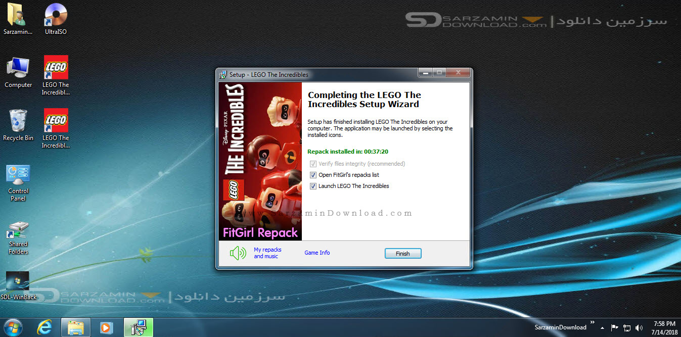 بازی لگو، نسخه شگفت انگیزان (برای کامپیوتر) - LEGO The Incredibles PC Game