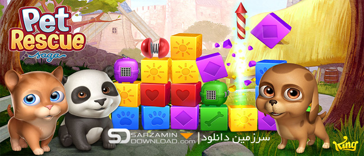 بازی نجات حیوانات خانگی (برای اندروید) - Pet Rescue Saga 1.137.10 Android