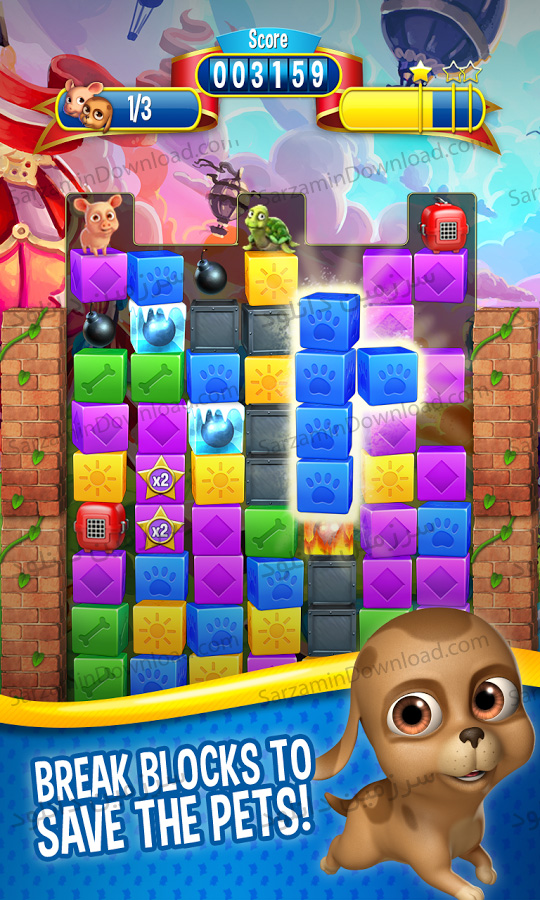 بازی نجات حیوانات خانگی (برای اندروید) - Pet Rescue Saga 1.137.10 Android